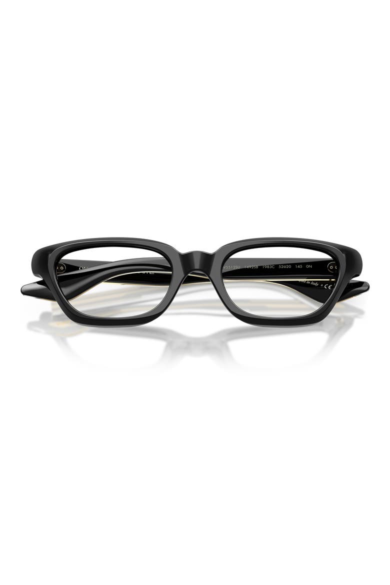 52mm Khaite Cat Eye Optical Frames, Alternate, color, BLACK / CLEAR