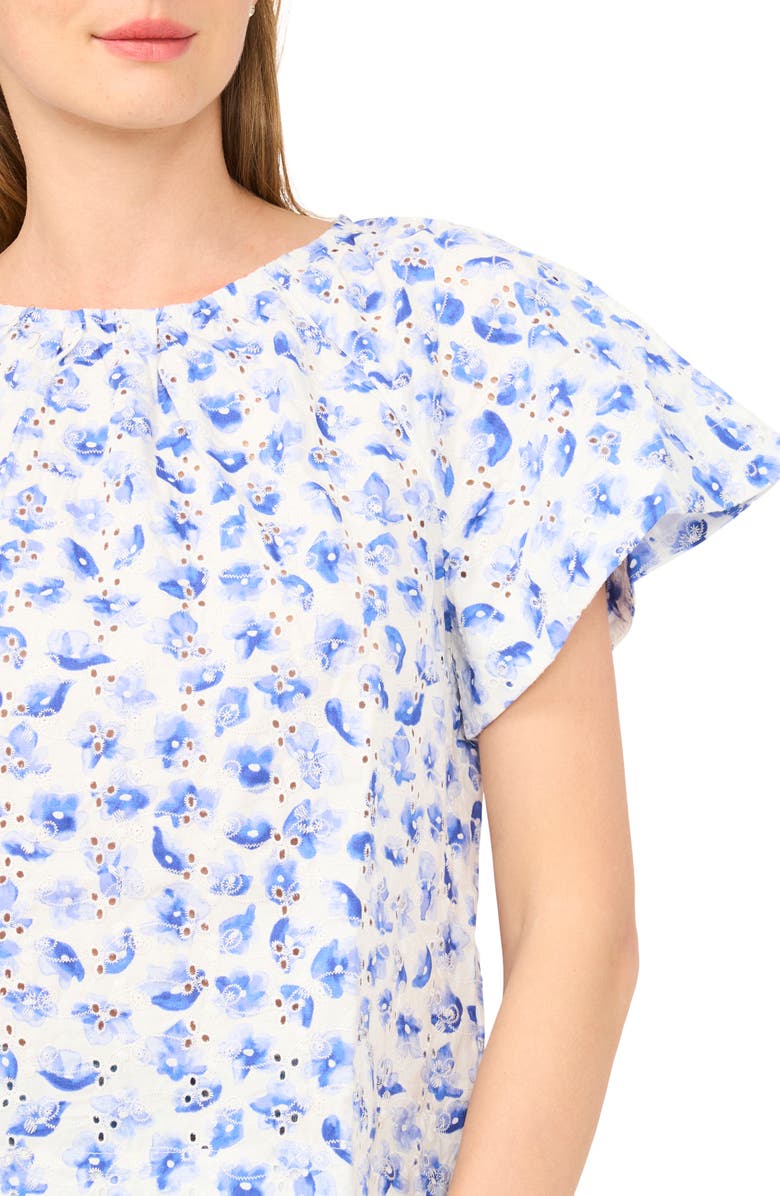 CeCe Tassel Tie Cotton Poplin Top, Alternate, color, 