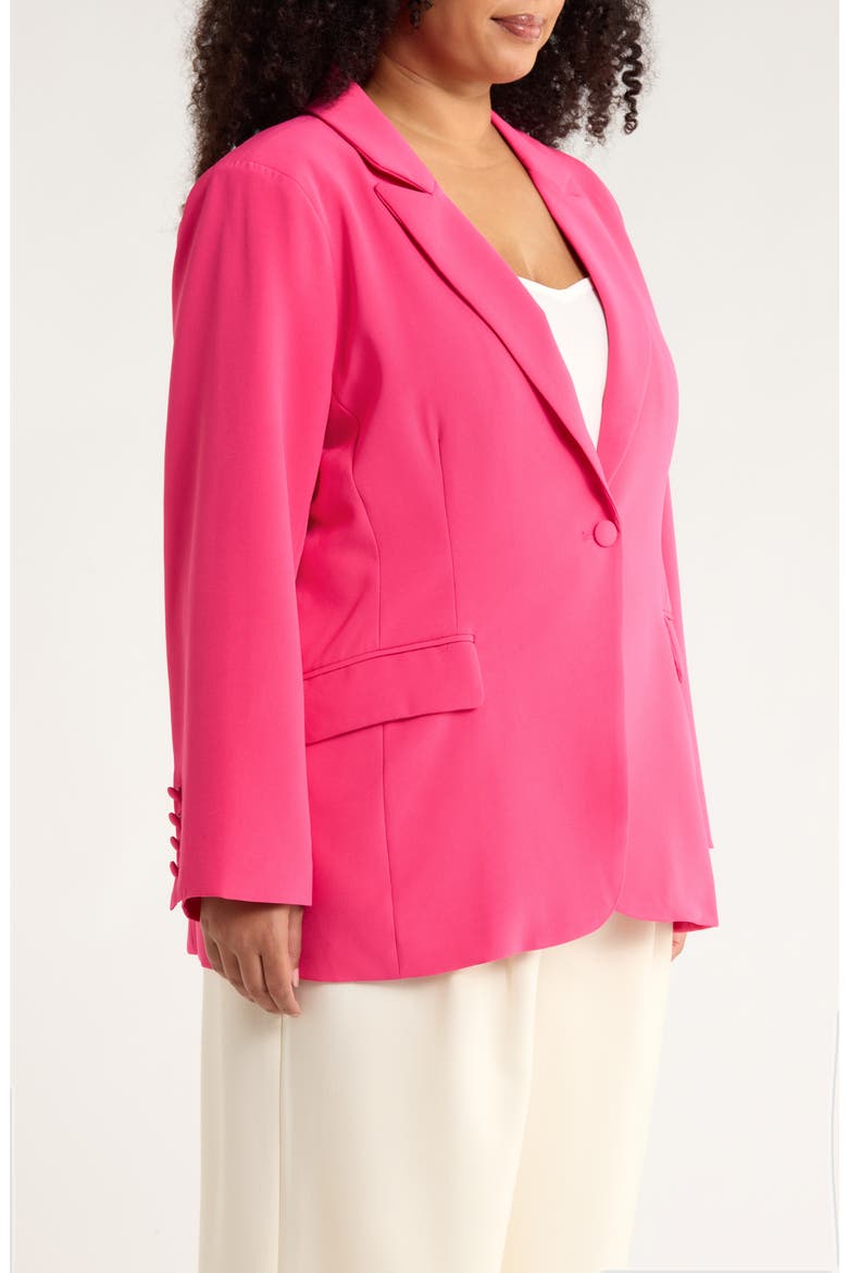 Chelsea One-Button Blazer, Alternate, color, FUCHSIA