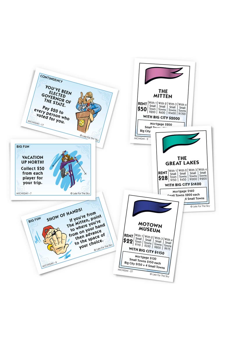 Michigan Opoly Board Game, Alternate, color, Multicolored