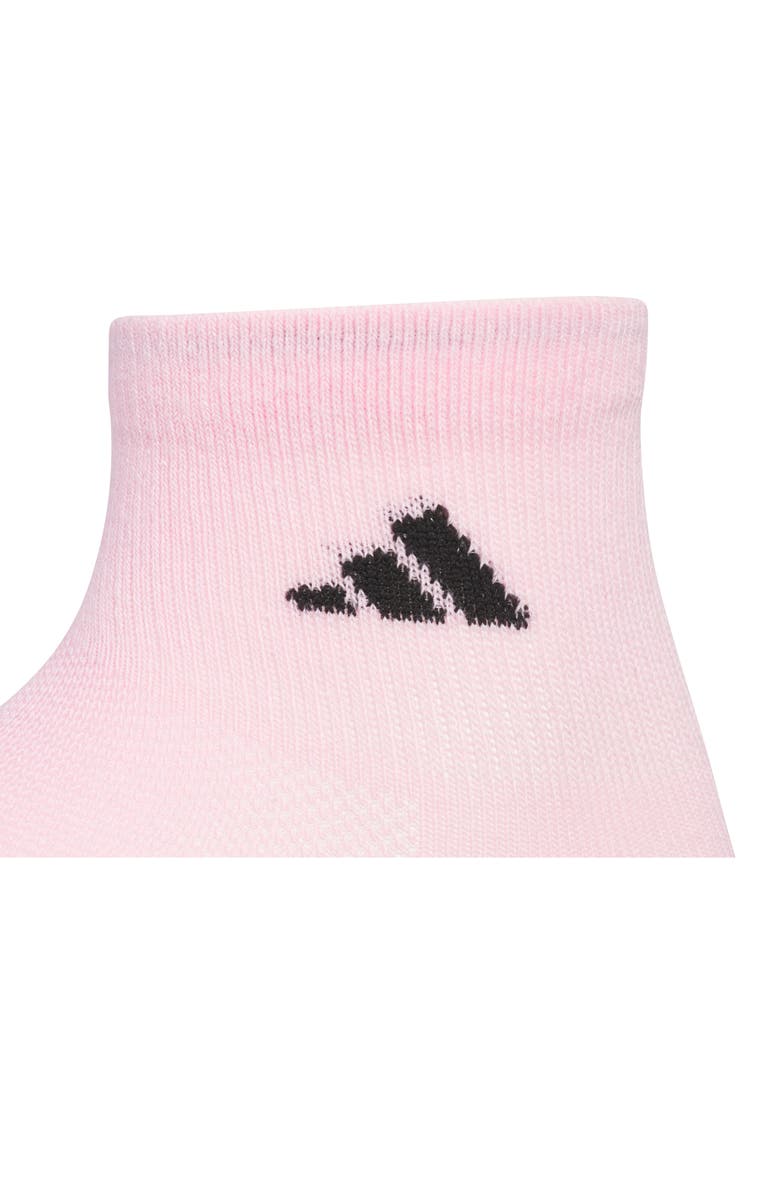 adidas Assorted 3-Pack All Day Training Quarter Socks, Alternate, color, True Pink/ Black/ White