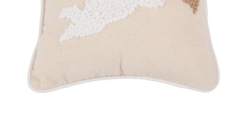 C & F Home C&f Home White Singing Angel With Gold Horn On Biege Background French Knot Small/petite Accent Pill In Neutral