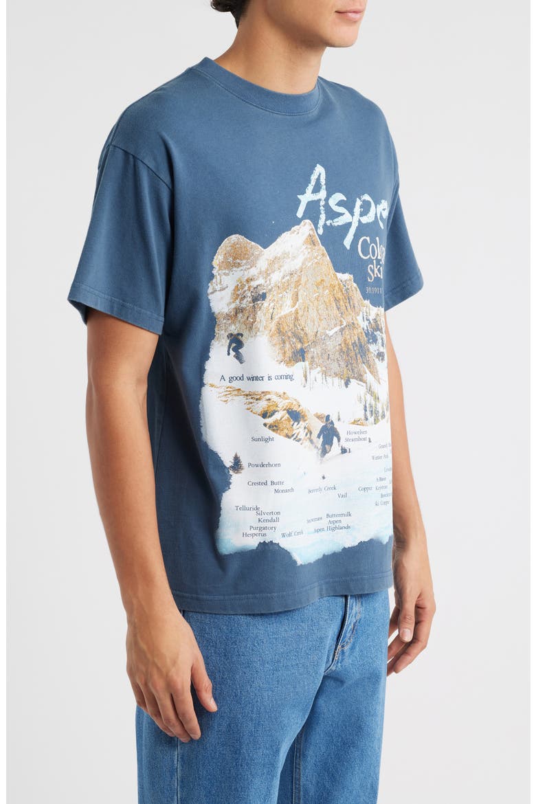 NPL Ski Areas Graphic T-Shirt, Alternate, color, WASHED NAVY