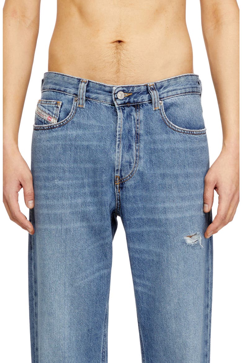 2024 D-Macs Distressed Relaxed Straight Leg Jeans, Alternate, color, DENIM