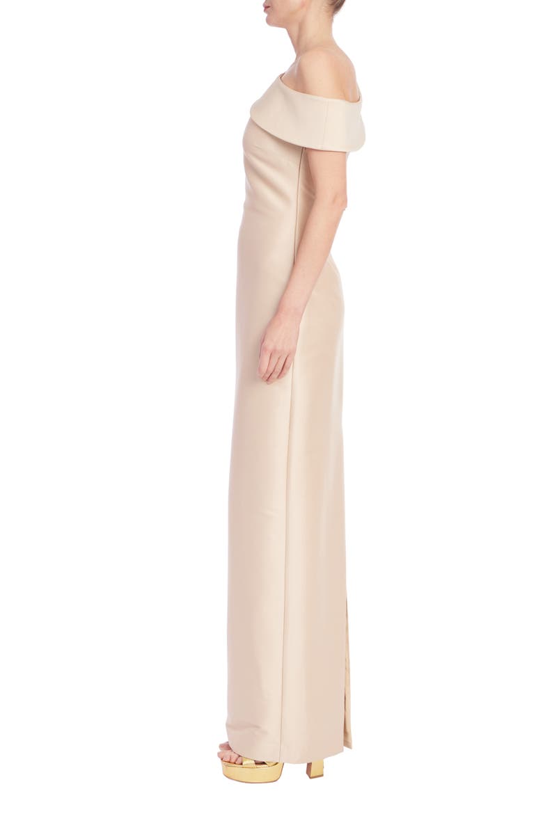 One-Shoulder Satin Column Gown, Alternate, color, CHAMPAGNE