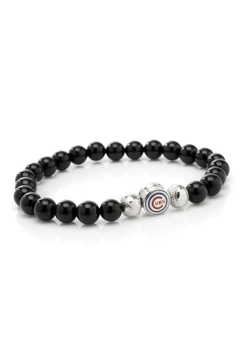 MLB Baseball Cubs Beaded Stretch Bracelet, Main, color, CHICAGO CUBS