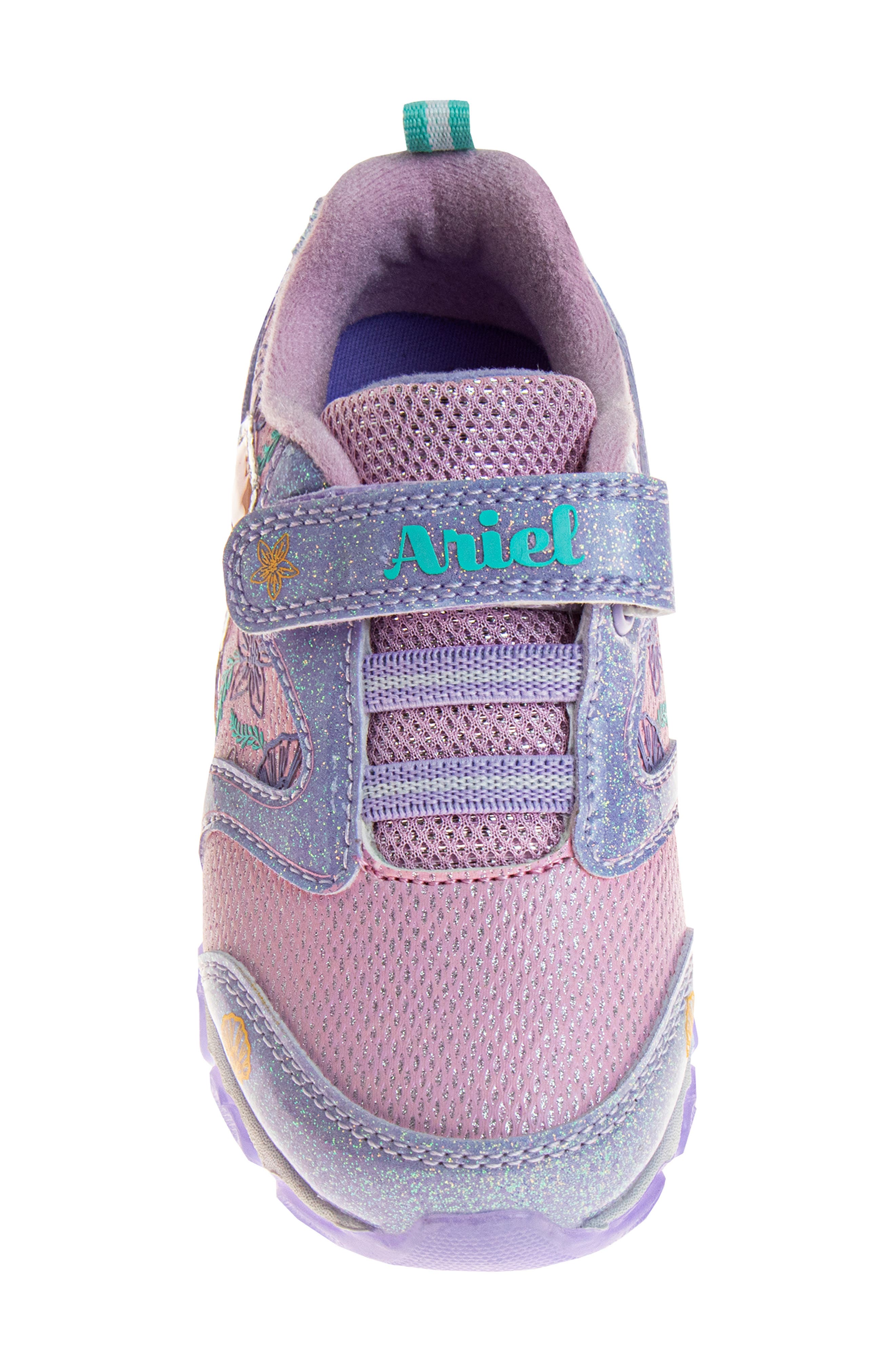 JOSMO Kids' Disney Little Mermaid Sneaker, Alternate, color, Pink/ Purple