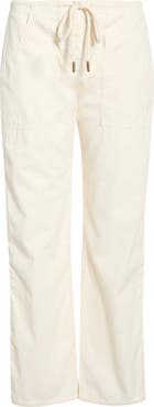 Re/Done Laguna Drawstring Straight Leg Cotton Pants