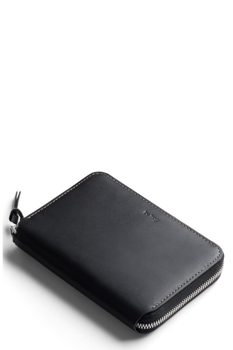 Leather RFID Folio Wallet, Main, color, BLACK