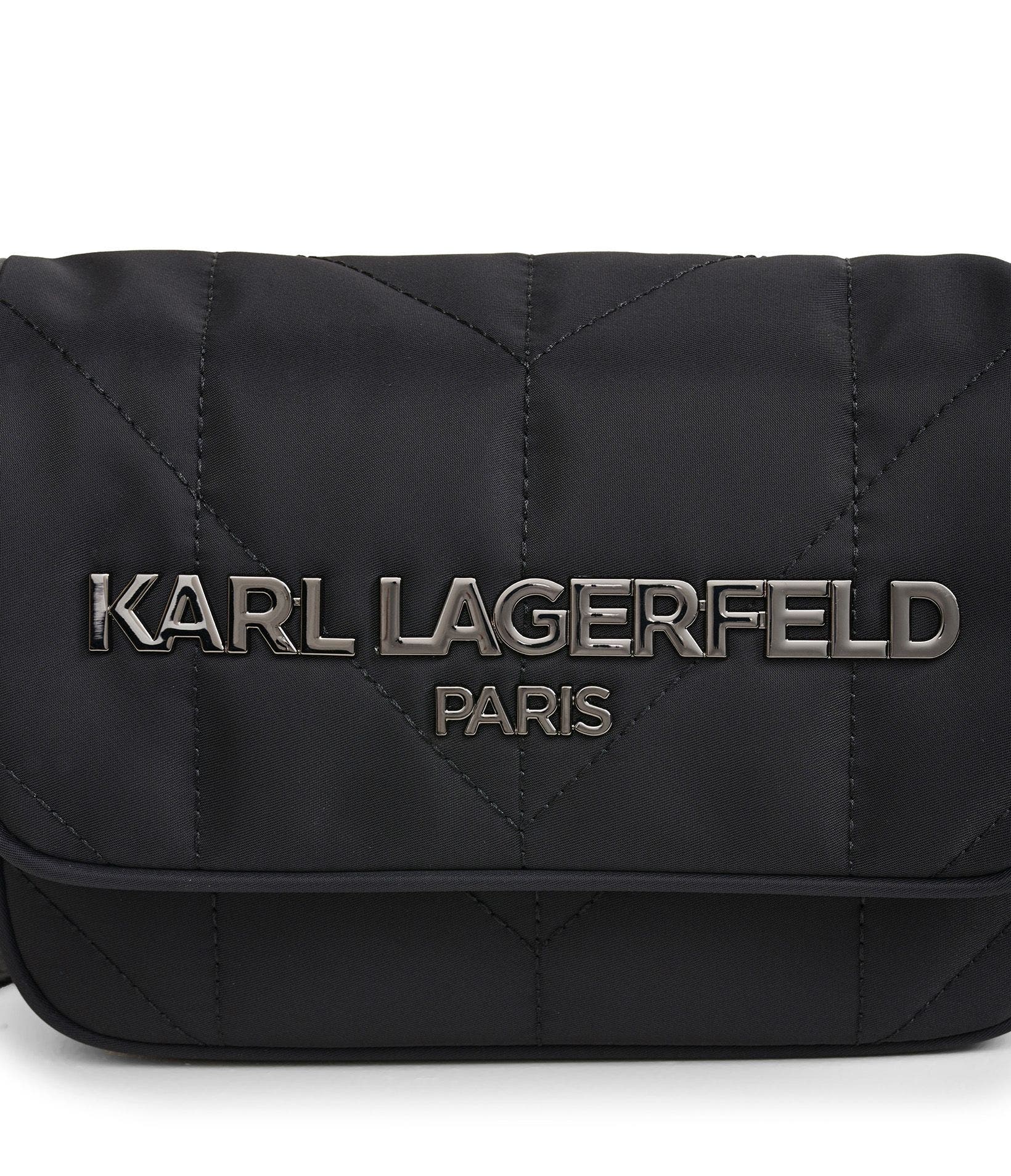 KARL LAGERFELD PARIS Voyage Messenger, Alternate, color, Black/Dark Gunmetal