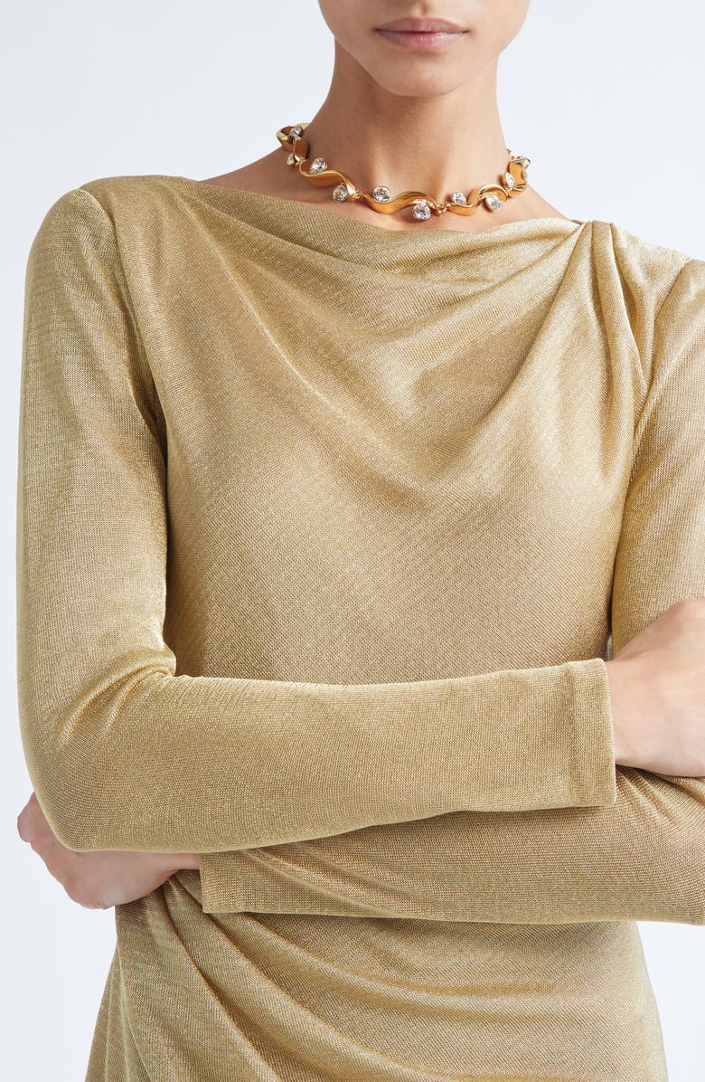 Oscar de la Renta Crystal Wave Necklace, Alternate, color,