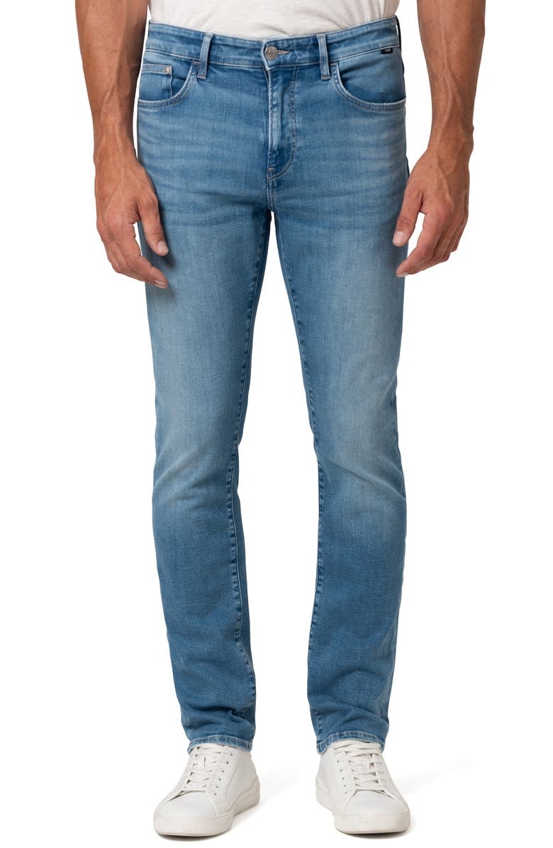 Mavi Jeans Zach Straight Leg Jeans, Main, color, Mid Brushed Feather Blue