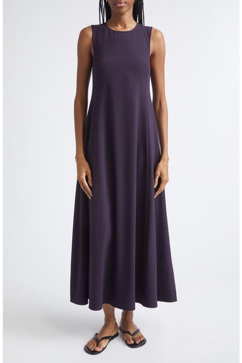 Sleeveless Cady Maxi Dress, Main, color, BLACKBERRY
