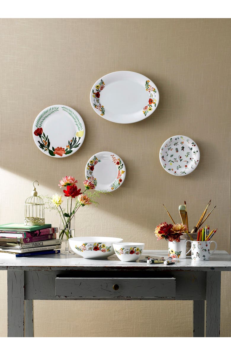 Twig New York Language of Flowers Oval Platter, Alternate, color, Multi