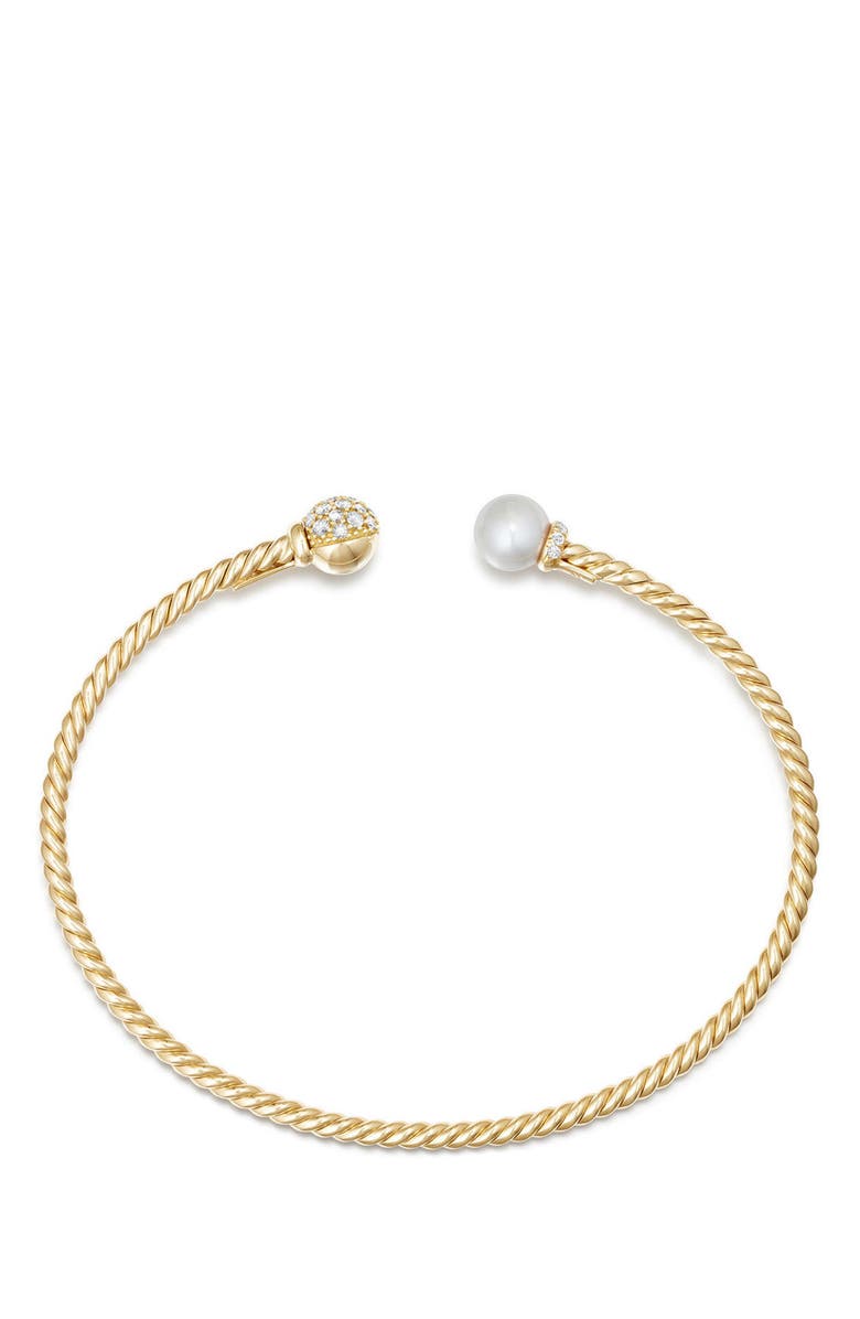 David Yurman Solari Bead & Pearl Bracelet with Diamonds in 18K Gold, Alternate, color, Yellow Gold/ Diamond/ Pearl