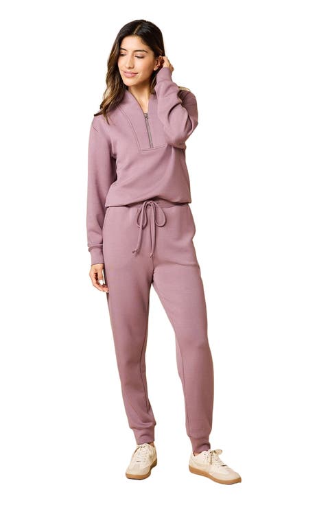 Athleisure DreamTech 1/4 Zip Jogger Set