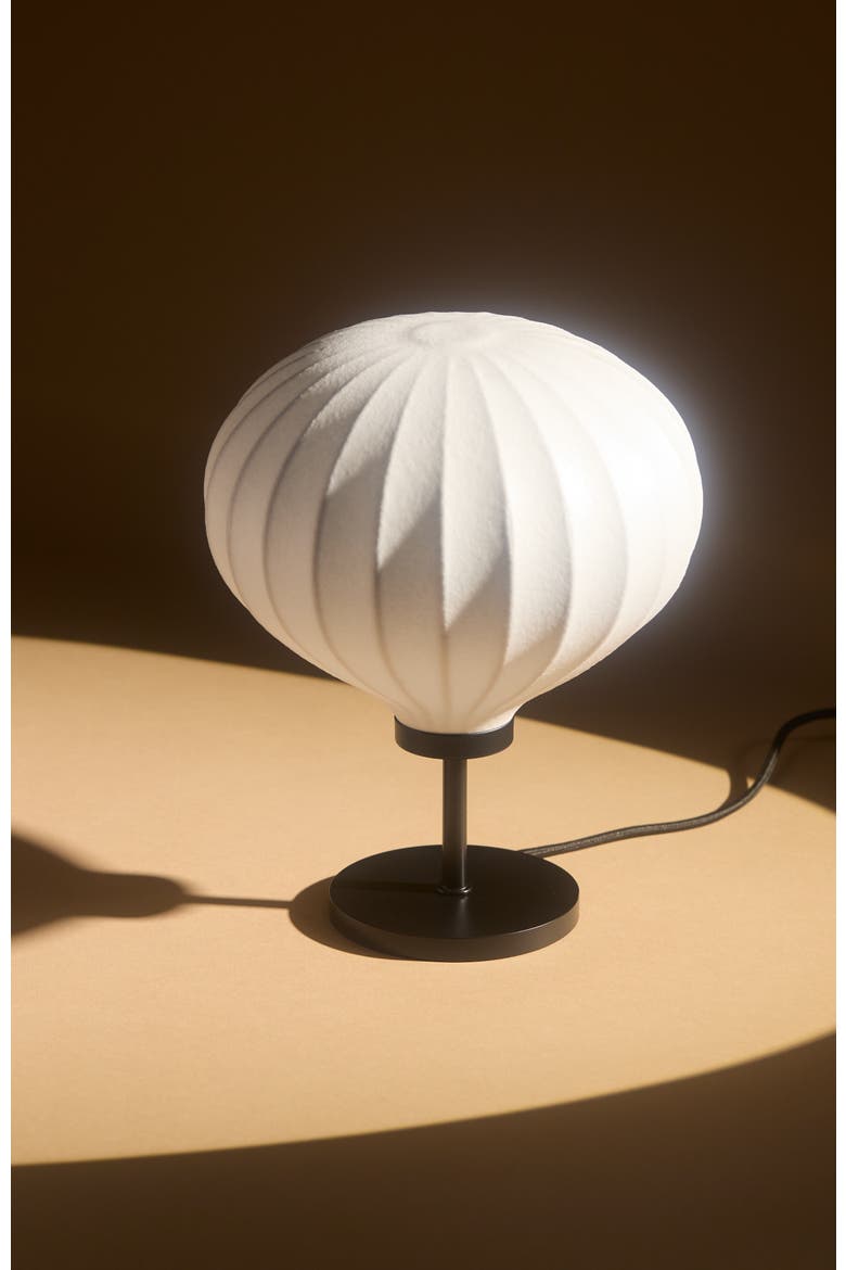 Nimbus 9" LED Table Lamp with Black Finish and White Balloon Dome Shade, Bulb Included, Alternate, color, Classic black