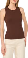 Halogen® Fitted Ribbed Tank Top