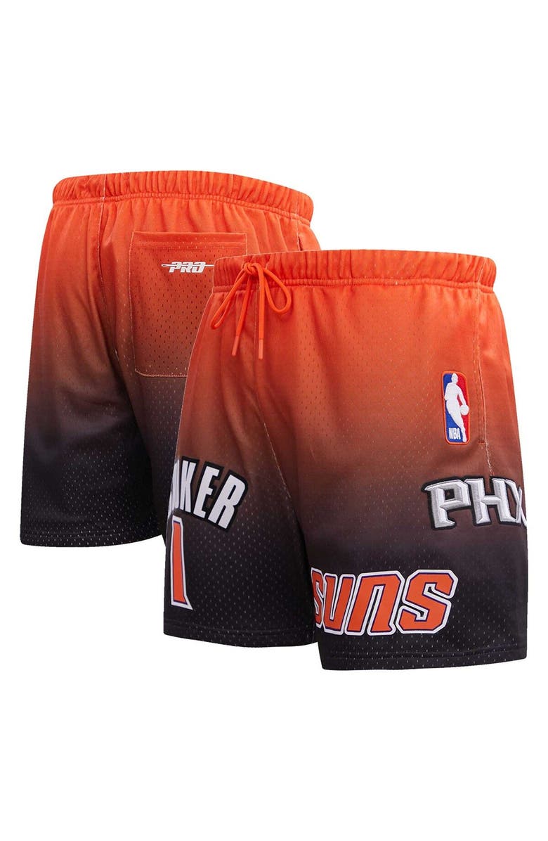 PRO STANDARD Men's Post Devin Booker Black/Orange Phoenix Suns Ombre Name & Number Shorts, Main, color, Black