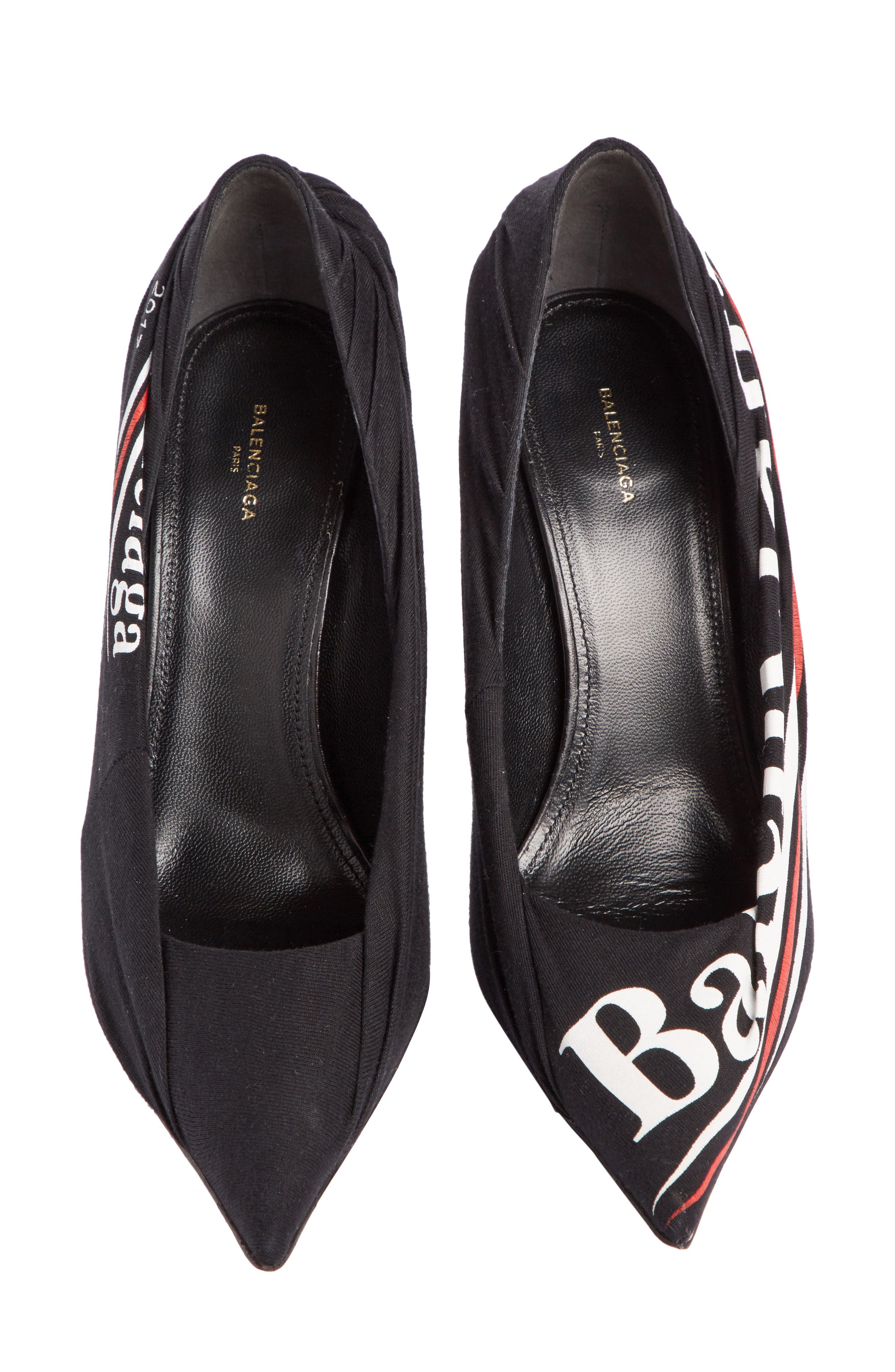 Balenciaga Logo Wrap Pump, Alternate, color, 