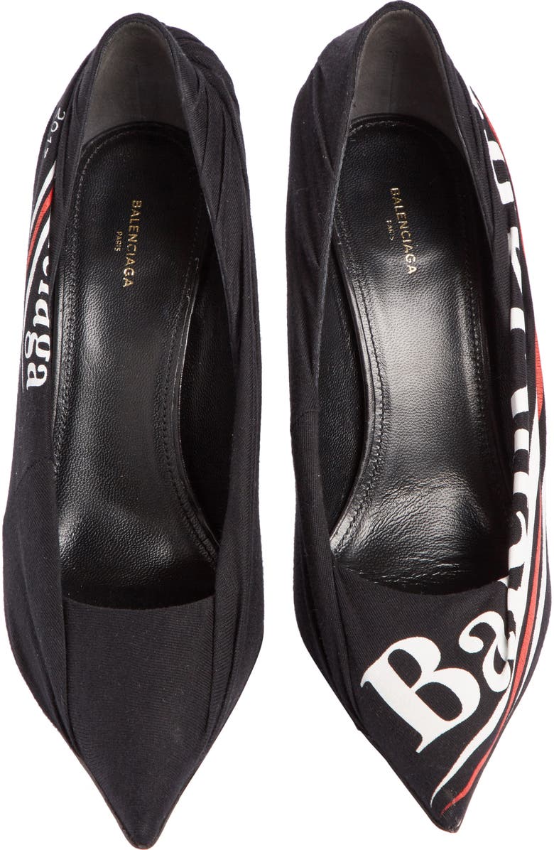 Balenciaga Logo Wrap Pump, Alternate, color,