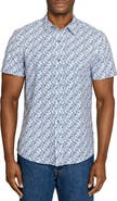 W.R.K Slim Fit Floral Short Sleeve Performance Button-Up Shirt
