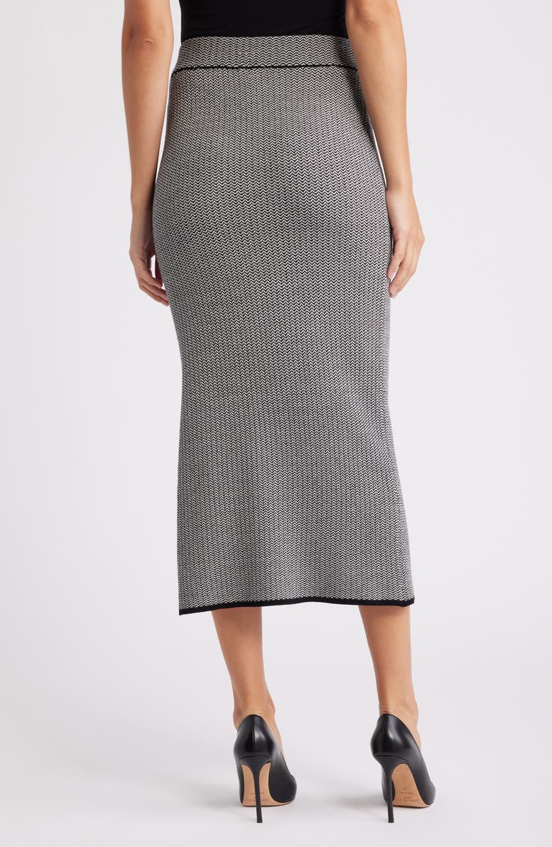 Anne Klein Chevron Pattern Knit Pencil Skirt, Alternate, color,