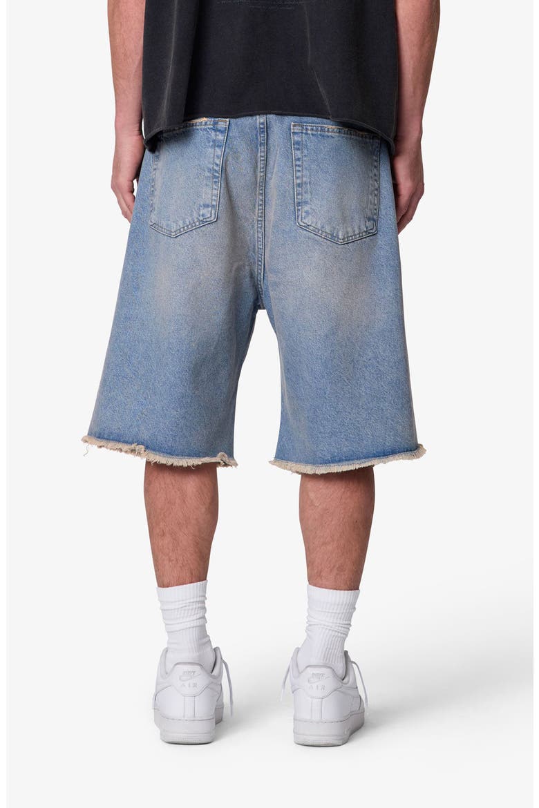 Baggy Distressed Cutoff Jeans Shorts, Alternate, color, LIGHT BLUE