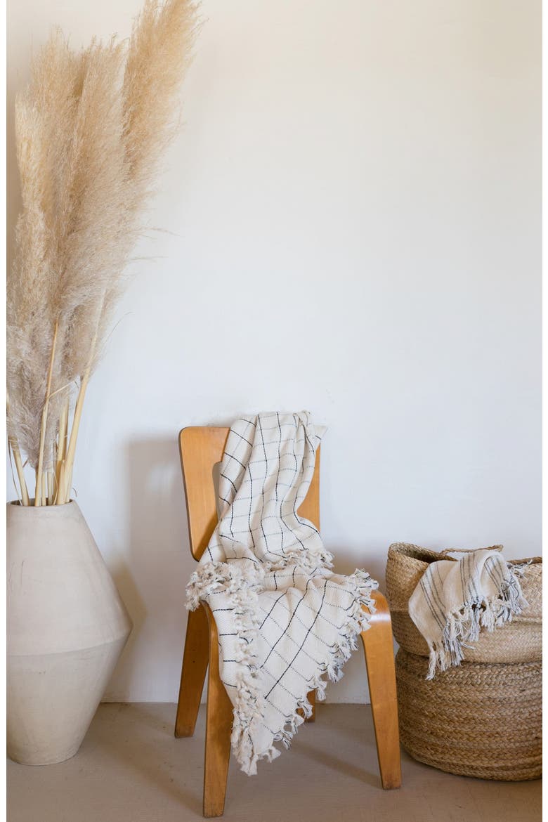 Dani Blanket, Alternate, color, BEIGE/ BLACK CHECK