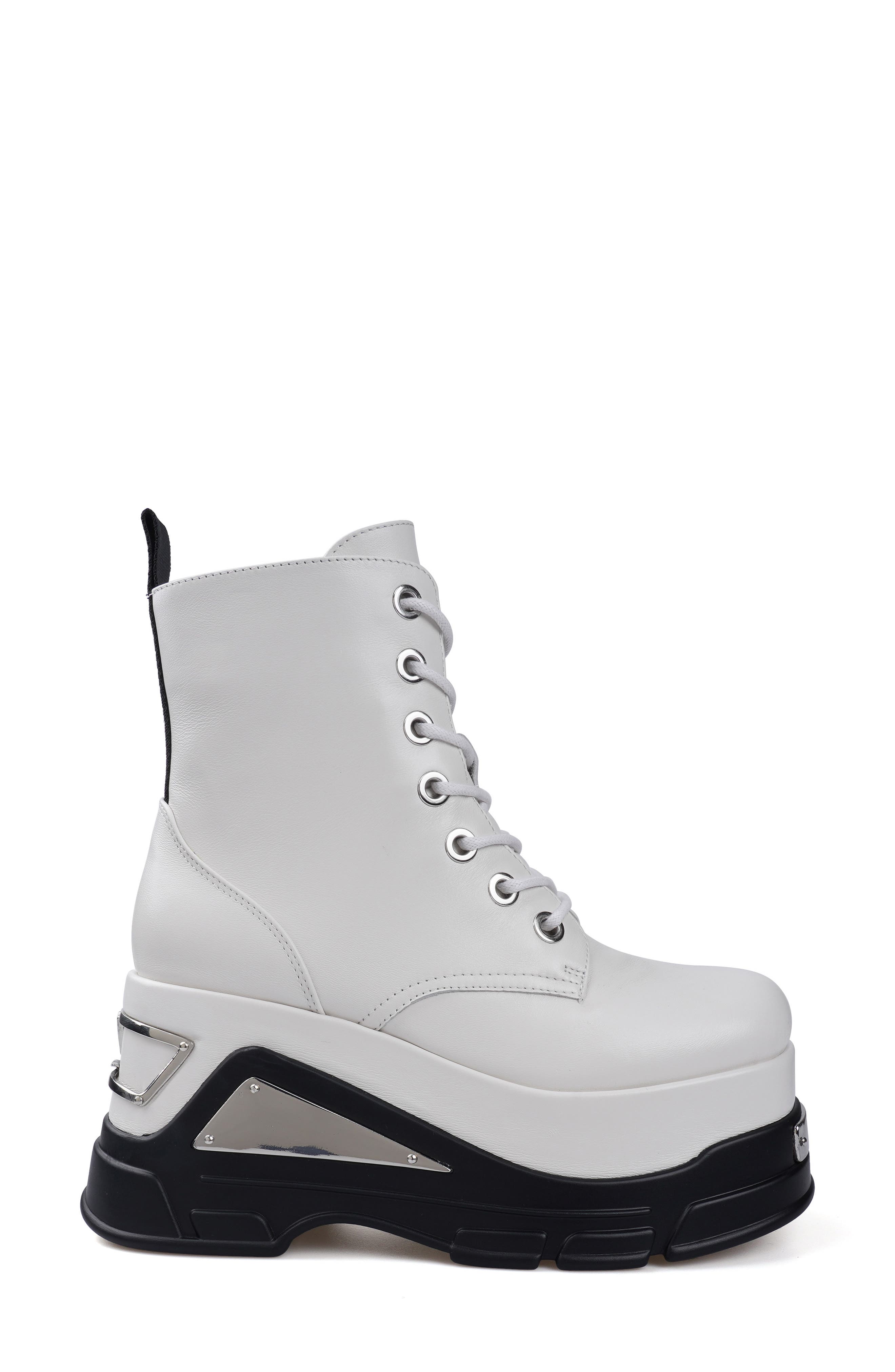 ZIGI Cataleya Platform Combat Boot, Alternate, color, Off White Leather