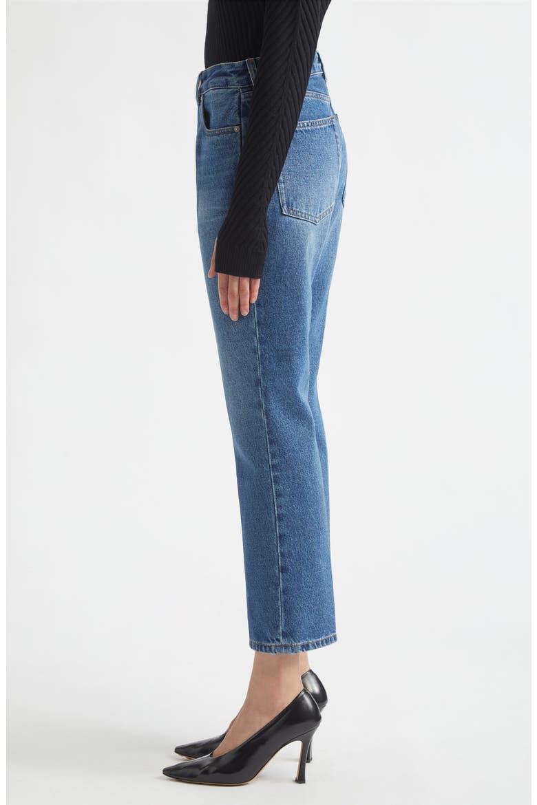 Low Rise Flare Leg Ankle Jeans, Alternate, color, MID BLUE WASH