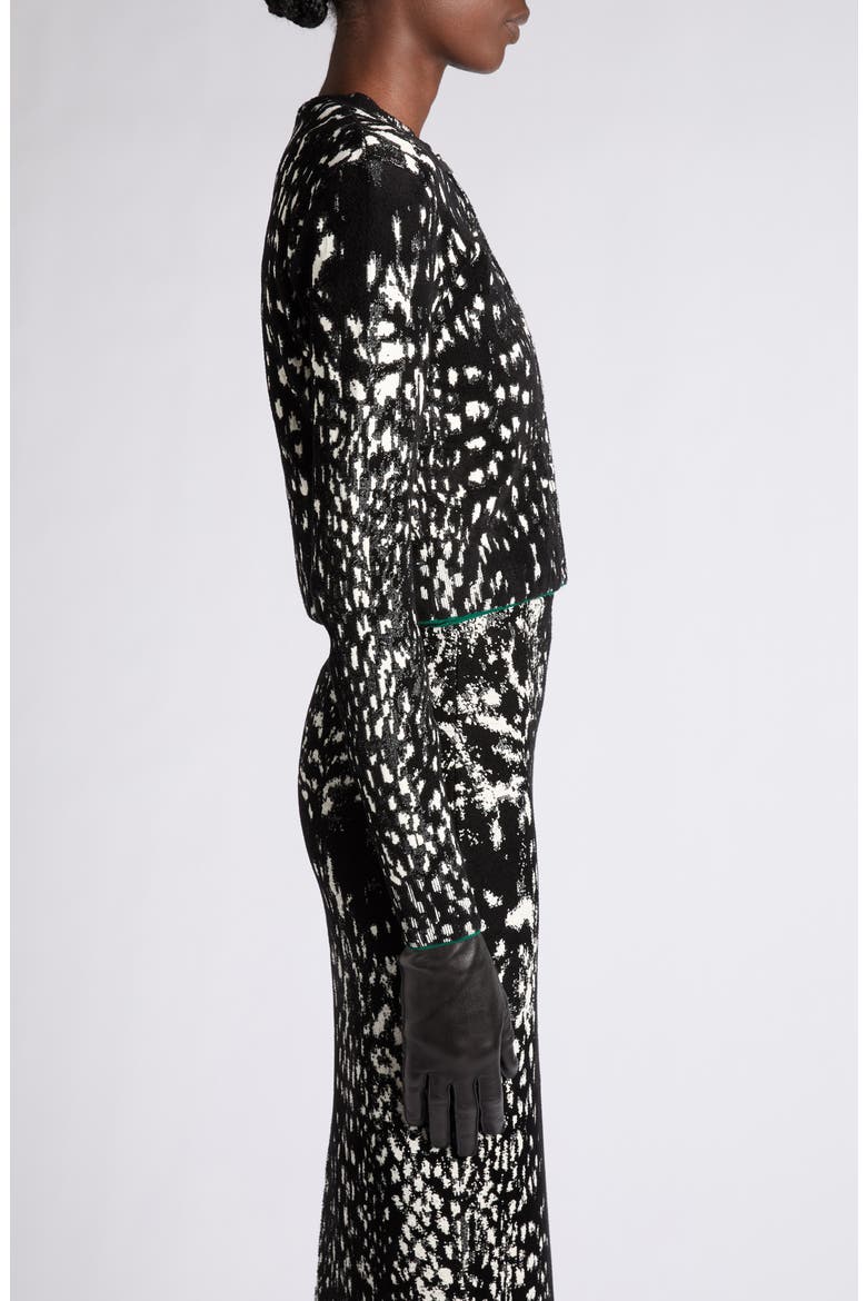 Lynx Jacquard Cardigan, Alternate, color, BLACK/ WHITE