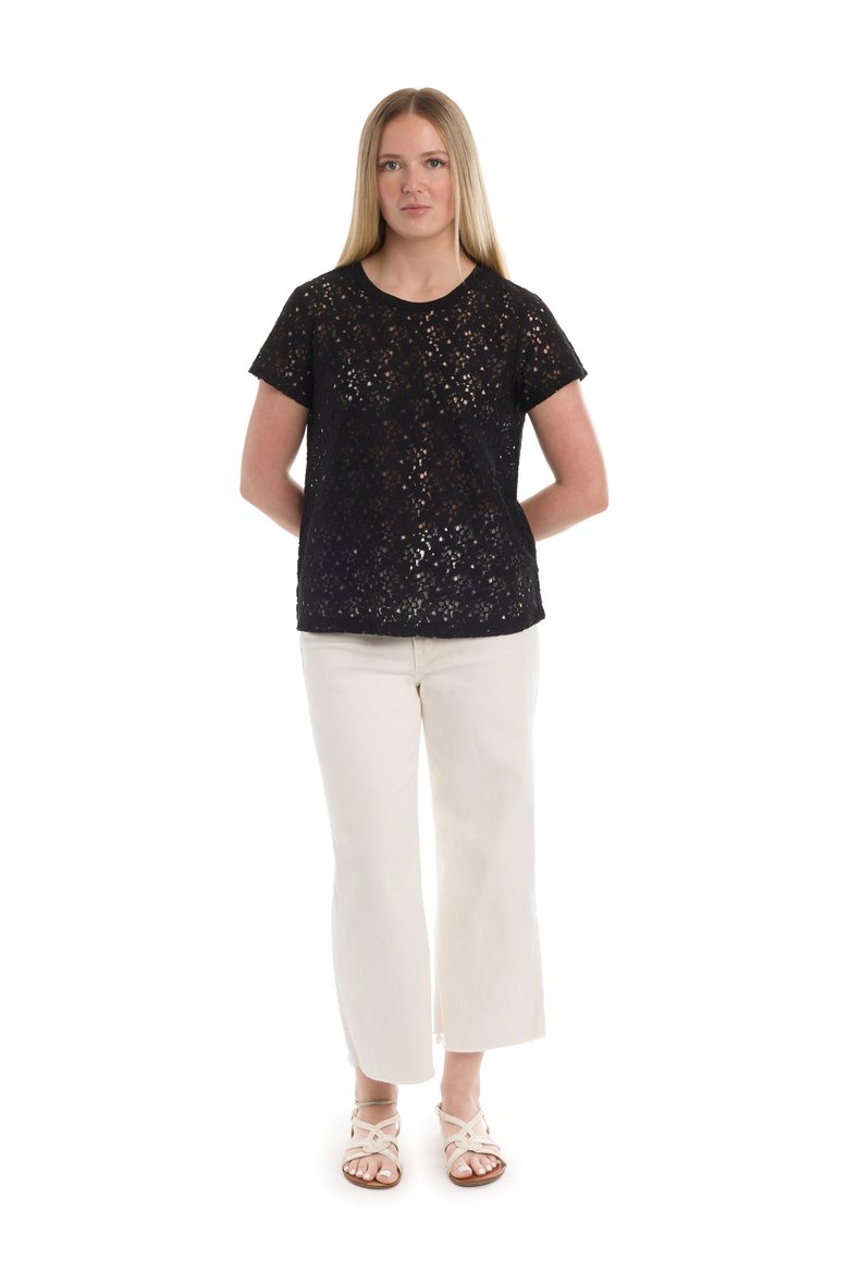 Baby Fit Lace Tee, Alternate, color, Black