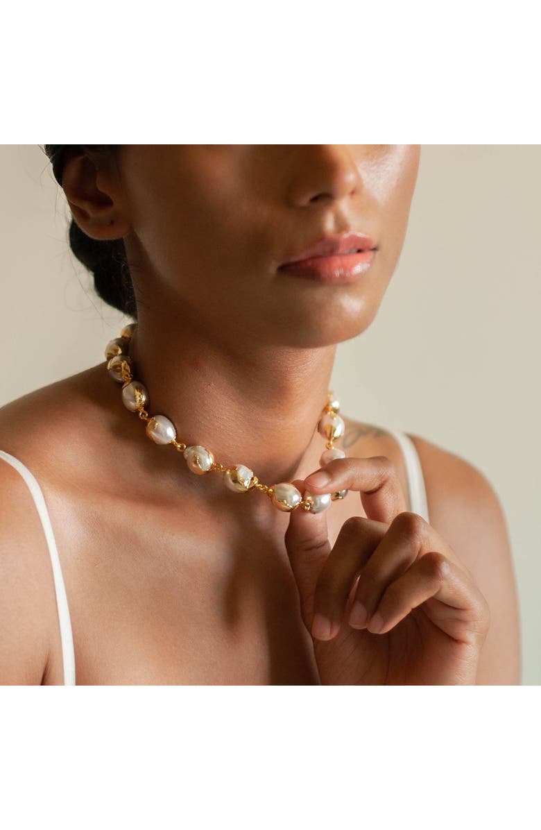 Dhwani Bhansal LUNA NECKLACE, Alternate, color, White Rhodium Plated