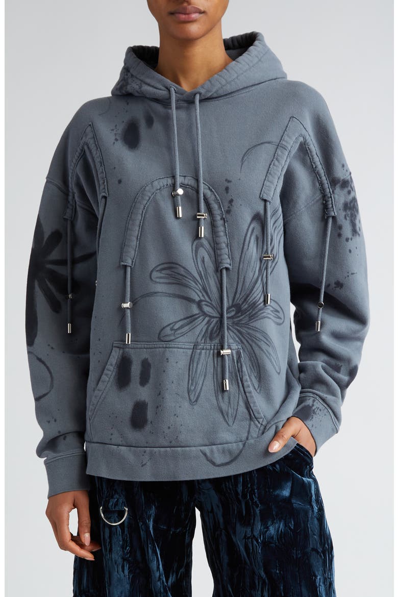 Collina Strada Arc Floral Cotton Fleece Graphic Hoodie (Women