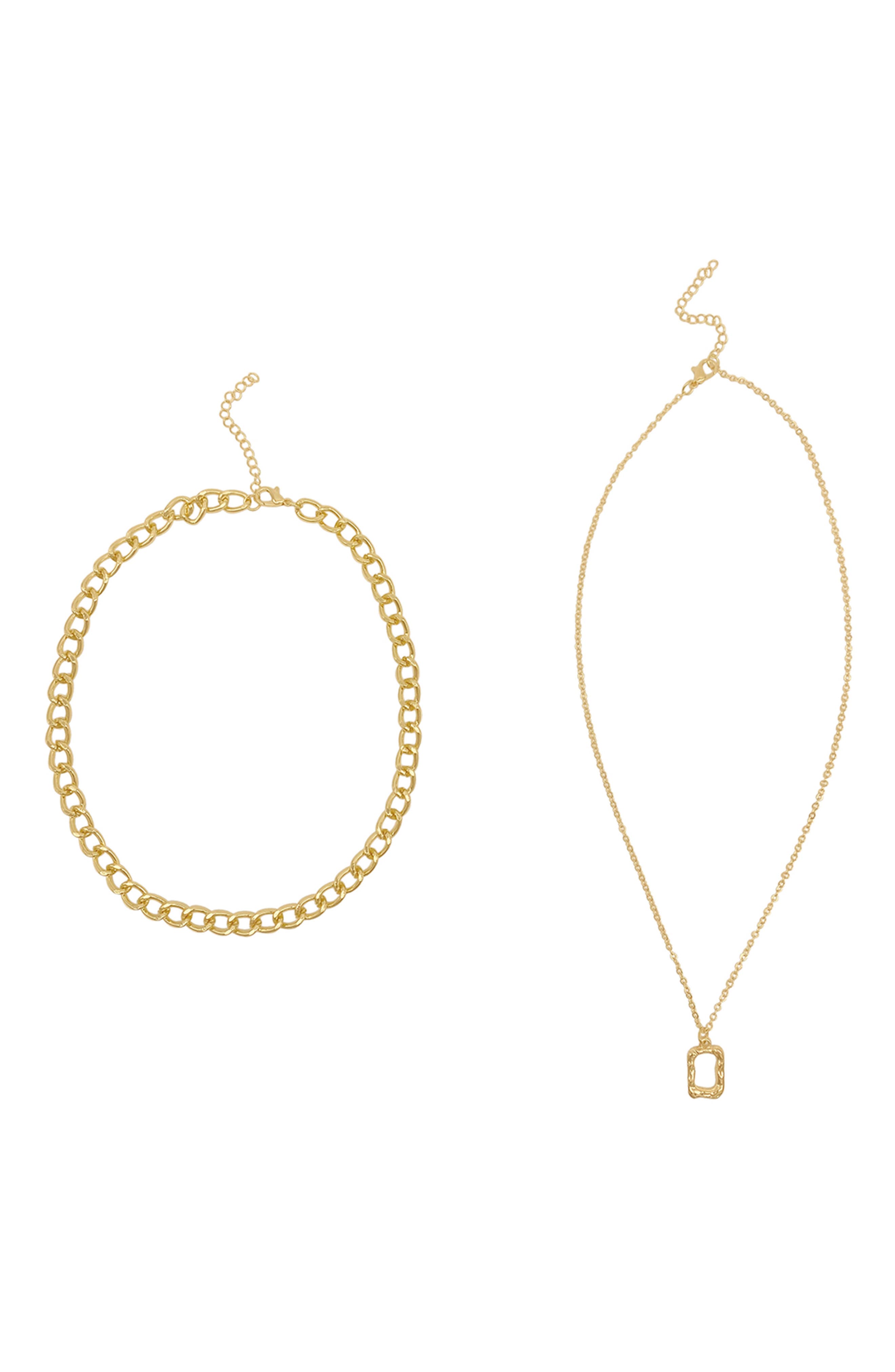 Adornia 14K Yellow Gold Vermeil Water Resistant Layered Chain Necklace ...