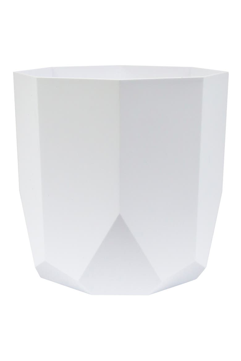 Tuxton Hexagon Planter 8 Inch Casper White, Main, color, White