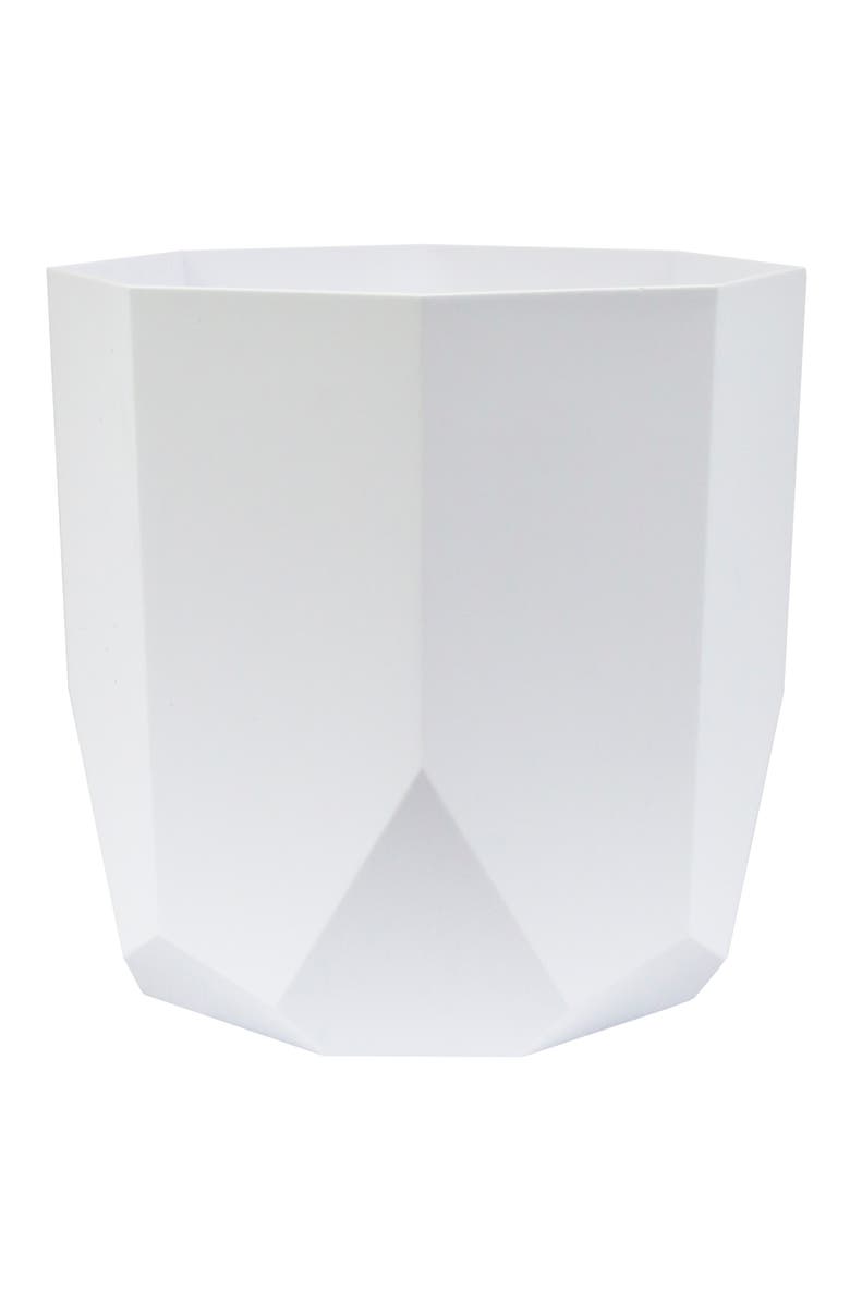 Bloem Tuxton Hexagon Planter 8 Inch Casper White, Main, color, White