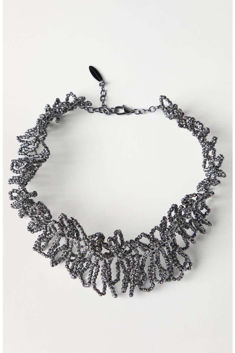 Sterling Silver choker, Alternate, color, Lignite Grey
