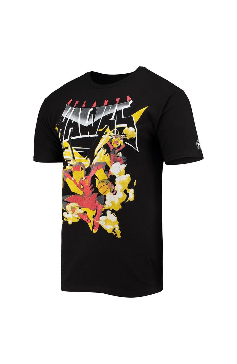 NBA X MCFLYY Men's NBA x McFlyy Black Atlanta Hawks Identify Artist Series T-Shirt, Alternate, color, Black