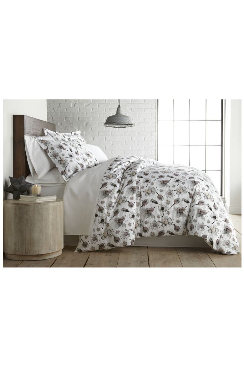 Premium Collection Ultra-Soft 300 Thread-Count Cotton Duvet Cover Set, Alternate, color, WATERCOLOR SYMPHONY GREY