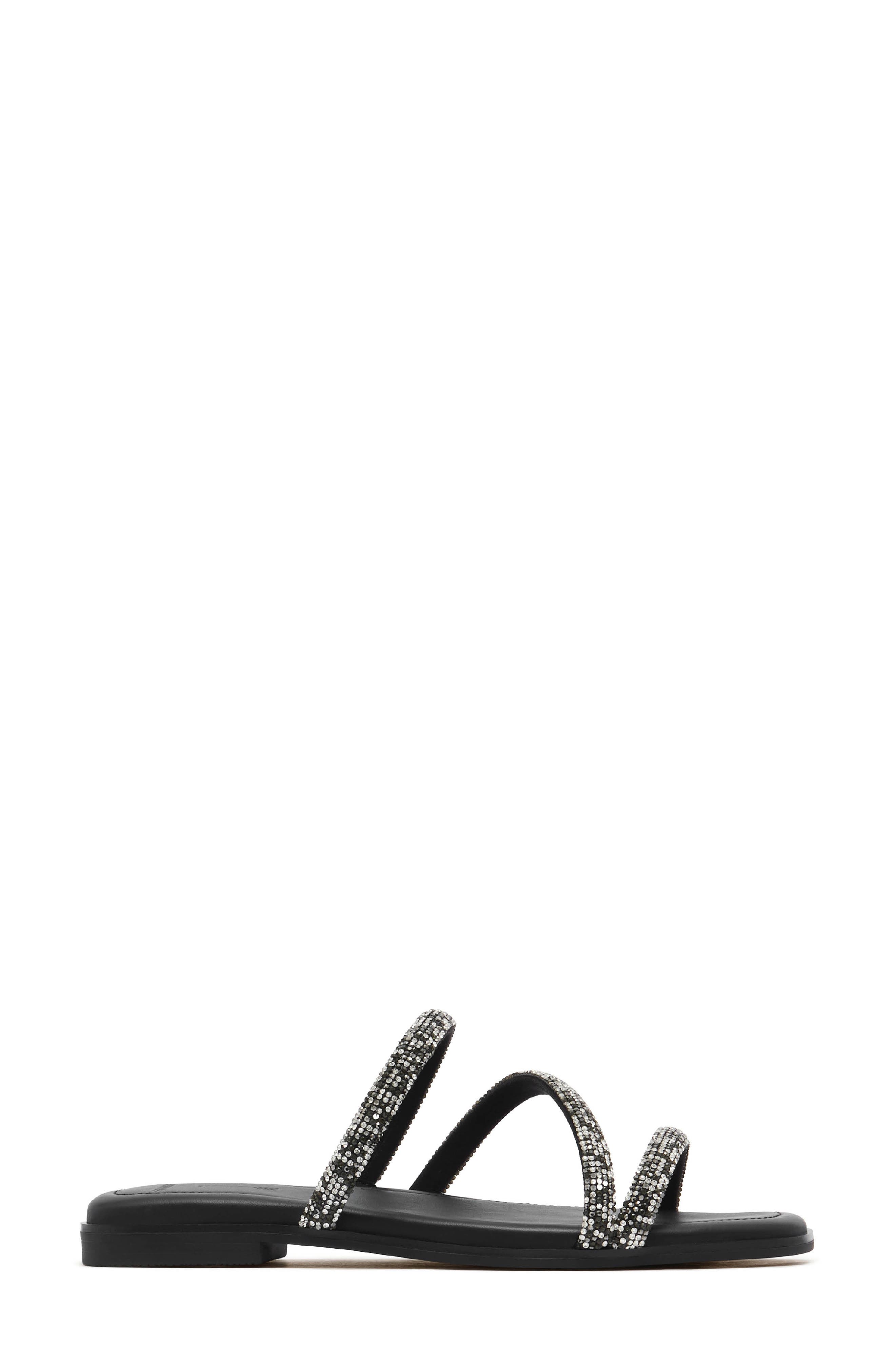 FRANKIE4 Remy Embellished Slide Sandal, Alternate, color, Black Smoke Crystal