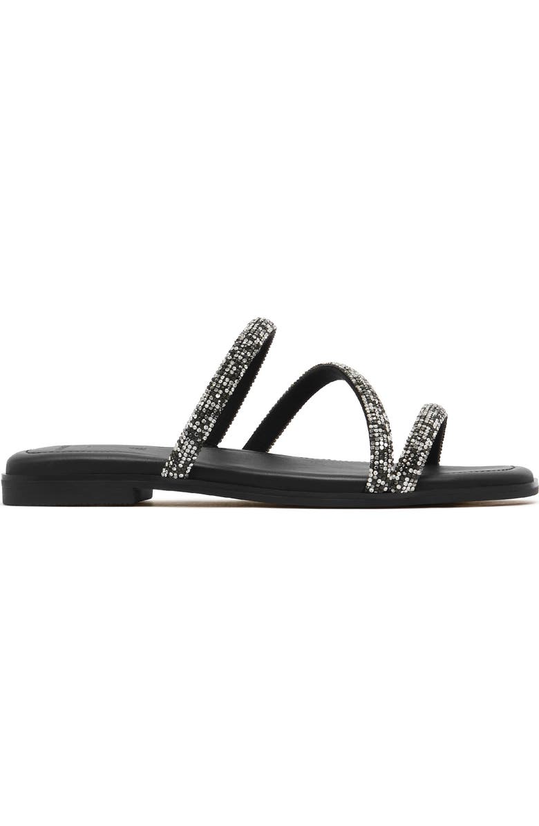 FRANKIE4 Remy Embellished Slide Sandal, Alternate, color, Black Smoke Crystal