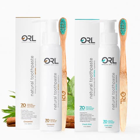Yours & Mine Toothpaste Combo - Fresh Mint & Cinnamint, 2 x 4 oz.