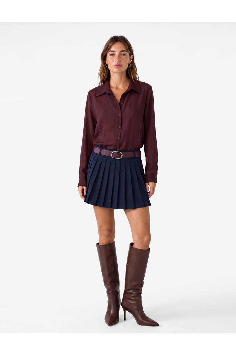 Semi Sheer Oversize Shirt, Main, color, Plum