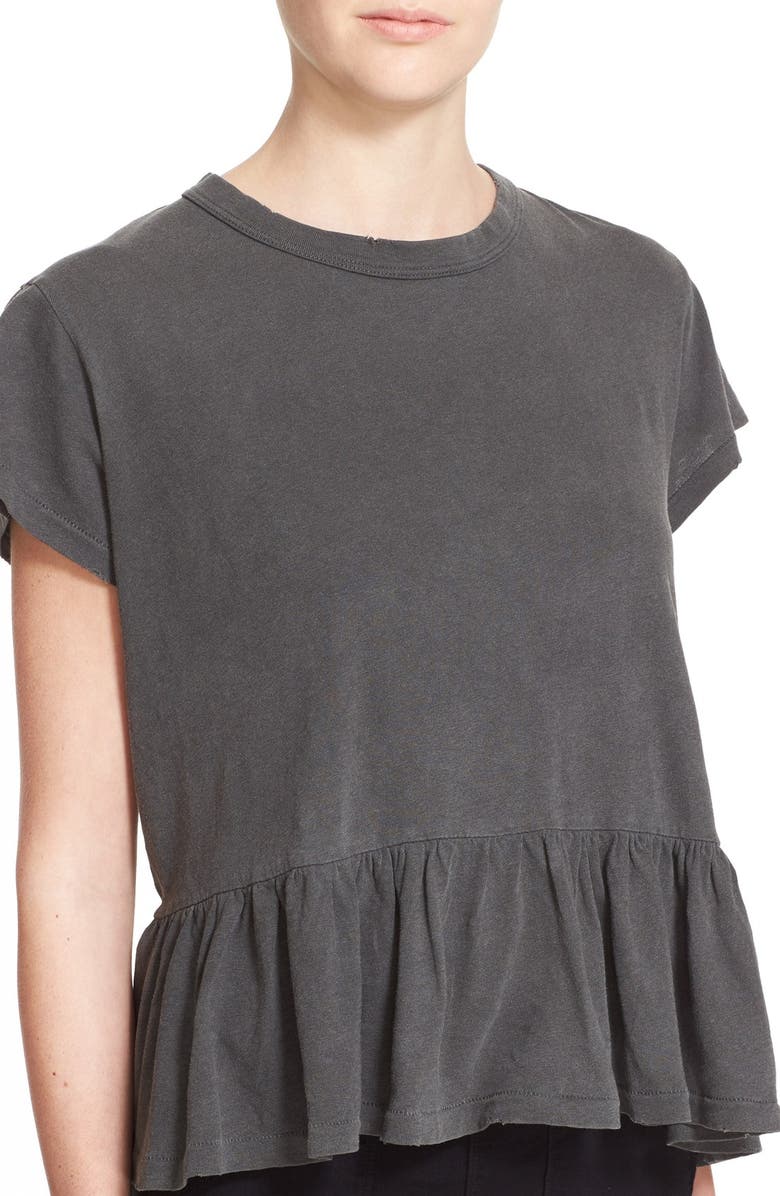 THE GREAT. The Ruffle Tee, Alternate, color,