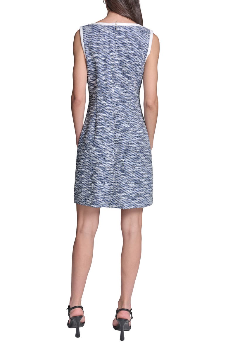 Metallic Tweed A-Line Minidress, Alternate, color, BLUE MULTI/ SOFT WHITE