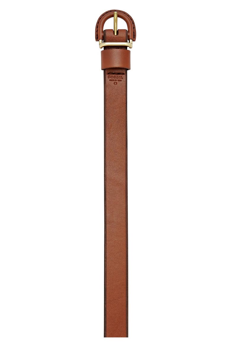 Leather Belt, Alternate, color, BROWN