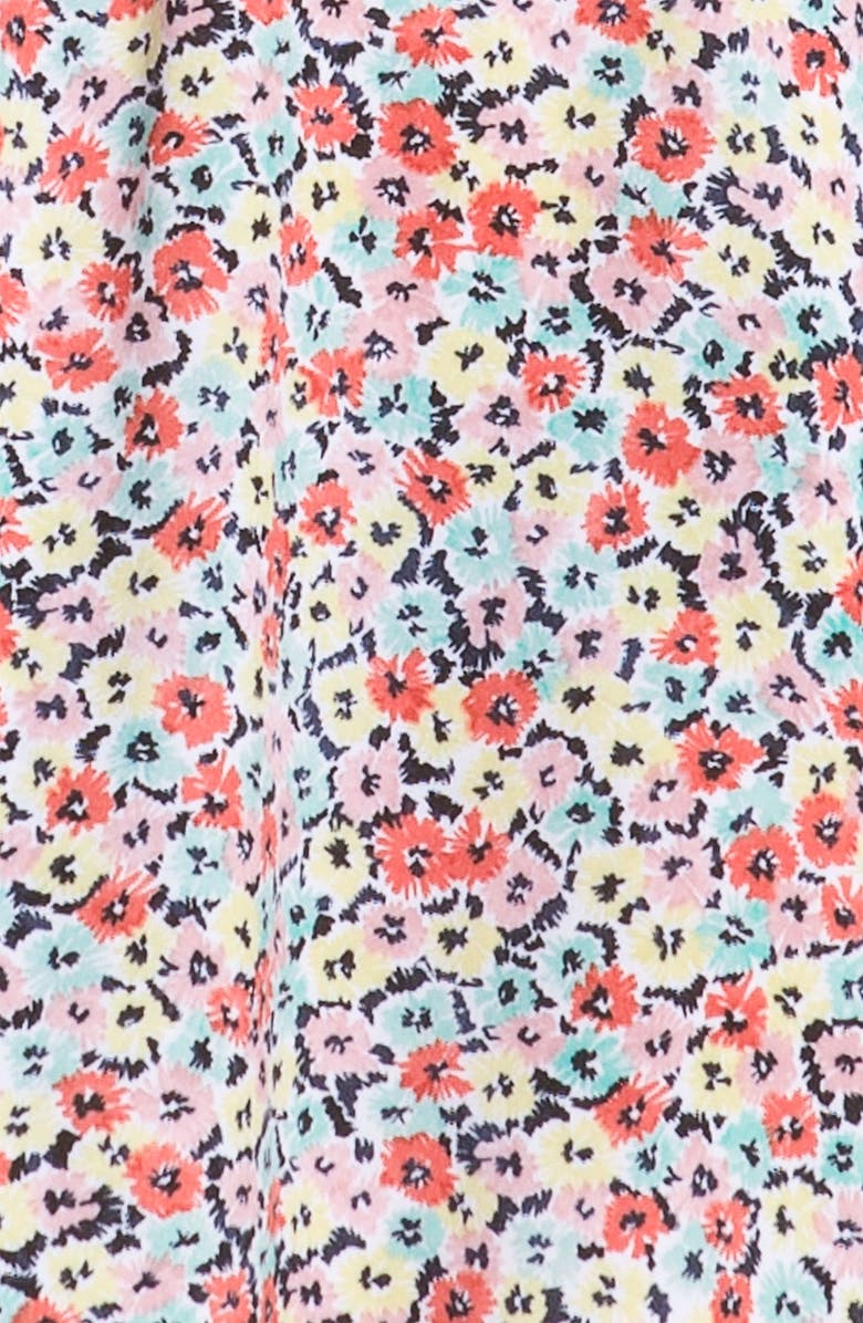 BCBGeneration Floral Ruffle Sleeve Dress, Alternate, color, 