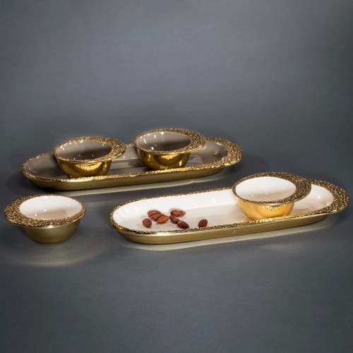 Lunares Cosmos Snack Bowl In Gold